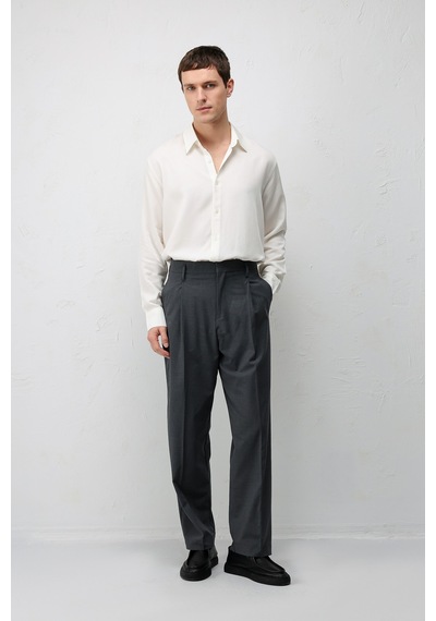 Antioch Relaxed Fit Pileli Erkek Pantolon Gri