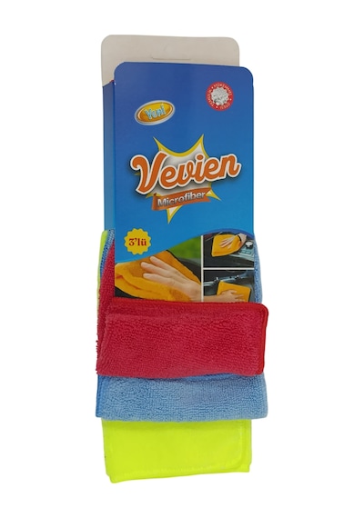 Microfiber Oto Yıkama Temizleme Oto Kurulama Bezi 3'lü 32x32 Cm Kırmızı