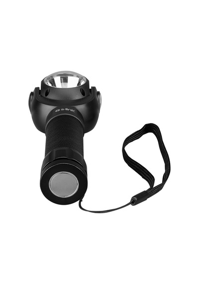S-Link Sl-F860 3w Pilli Döner Çift Başlıklı El Feneri Siyah