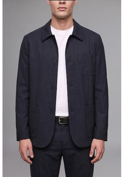 Defacto Regular Fit Polo Yaka Pamuk Astarlı Blazer Ceket G7970ax25wnnv86 Lacivert-nv86