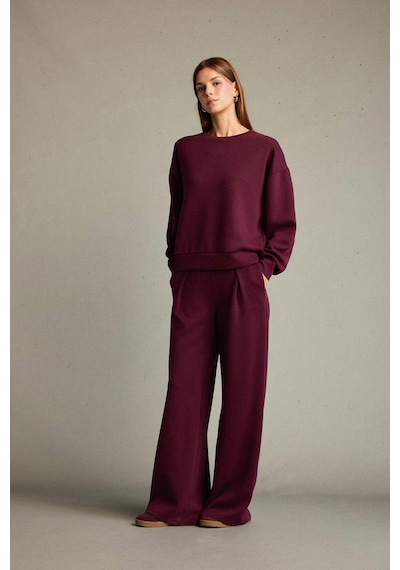 Defacto Regular Fit Normal Bel Düz Paça Modal Pantolon G2911ax25aubr115 Bordo