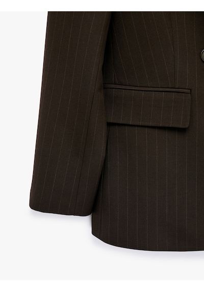 Koton Regular Fit Uzun Kollu Cep Detaylı Düğmeli Kruvaze Yaka Blazer Ceket Kahverengi Çizgili 7wak50056uw Kahve Çizgili Koton Regular Fit Uzun Kollu Cep Detaylı Düğmeli Kruvaze Yaka Blazer Ceket Kahverengi Çizgili 7wak50056uw Kahve Çizgili