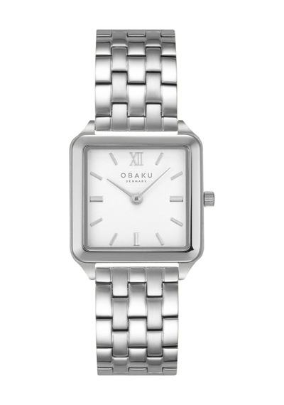Obaku Denmark V309lxcwsc Quartz Çelik Gri Beyaz Kadran Safir Cam 26 Mm Kadın Kol Saati Gri