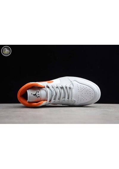 Nike Jordan 1 Mid Se Starfish Basketbol Ayakkabısı Beyaz - Turuncu