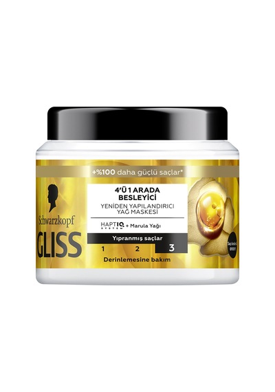 Gliss Nutritive Saç Bakım Maskesi 400ml - 8 Adet Tarı