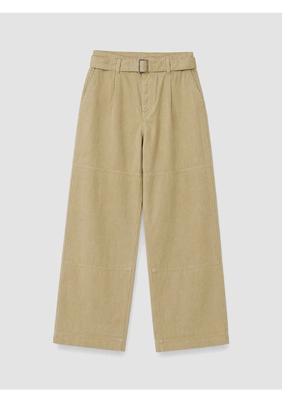 LC Waikiki Lc Waıkıkı Kahverengi Kemerli Wideleg Kadın Kargo Jean Pantolon