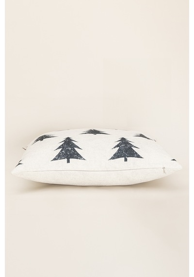 Charm Çam Ağacı Baskılı Krem Kırlent 45x45 35252a Krem