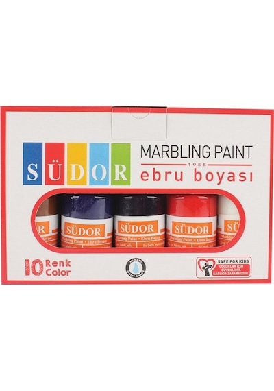 Südor Ebru Boyası 10 Renk Karışık Sd890