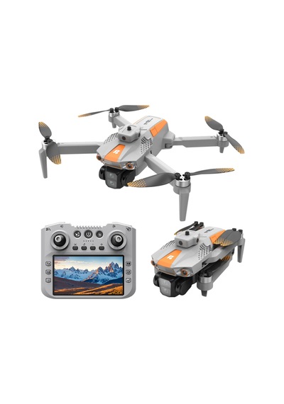 4k Çift Kameralı Drone Ekranlı Kumanda 2 Batarya Optik Akış Fırçasız Motor Beyaz