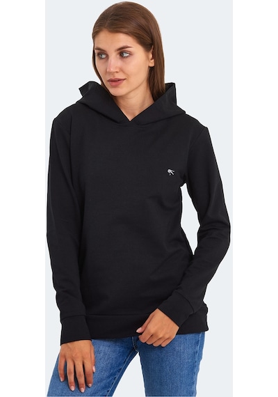 Slazenger KATHY IN Kadın Kapüşonlu Siyah Sweatshirt