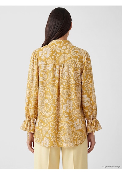 Lcw Everyday Bej Desenli Oversize Kadın Gömlek Tunik