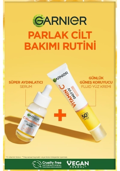 Garnier Vitamin C Daily Uv Glow Günlük Koruyucu Yüz Güneş Kremi SPF50+ 40 ML