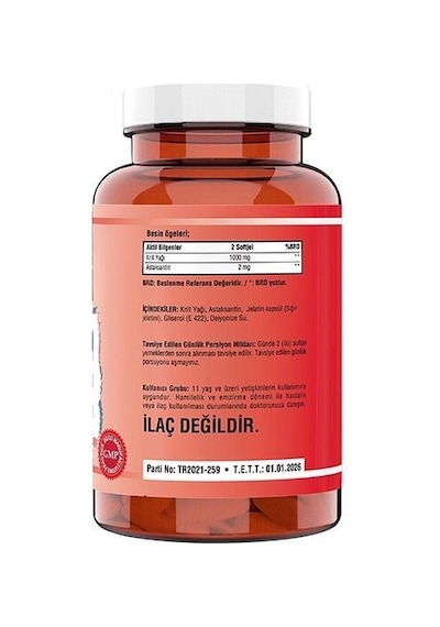 Ncs Krill Oil 1000 Mg Astaksantin 2 Mg 90 Softgel 2 Adet