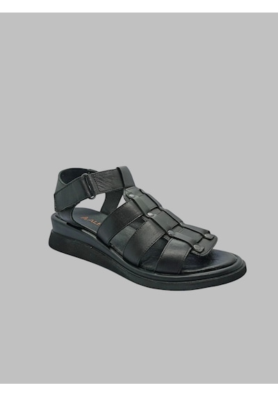 Albini A-10888 Kadın Deri Sandalet Siyah