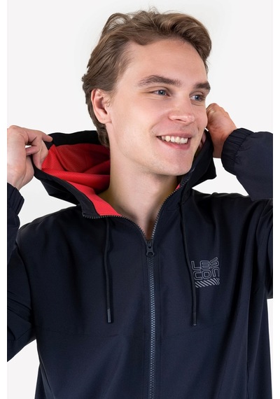 Lescon Lacivert Erkek Fermuarlı Kapüşonlu Sweatshirt 23n-1139