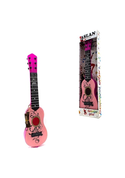 Oyuncak Gitar Metal Telli Ispanyol Gitar Pembe