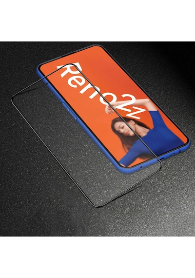 Ekılıf - Oppo Reno 2z Uyumlu - Ekran Koruyucu Davin 5d Cam Koruma - Şeffaf