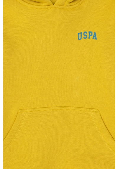 U.S. Polo Assn. Erkek Çocuk Sarı Basic Kapüşonlu Sweatshirt 50295161-VR094