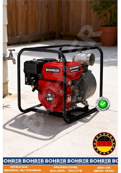 7.5hp 80a 3 Parmak Benzinli Santrifüj Sulama Bahçe Havuz Dere Su Pompası Motoru