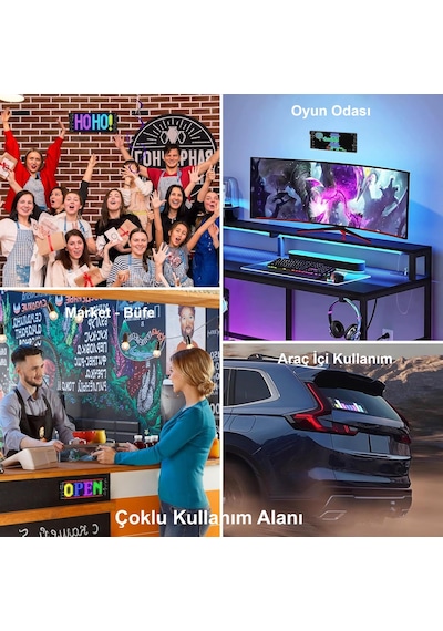 Hymark Programlanabilir 17x7cm Matrix Kayan Yazı Emoji Led Ekran