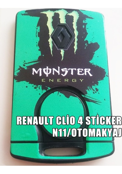 Renault Clio 4 Anahtarlık Sticker Etiket Kaplama Tuning Modifiye Monster - Sarı - Mavi - Rs