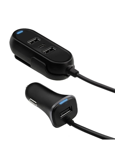 Araç Hızlı Şarj Cihazı 3 Usb Port+1type-c Usb-c 4lü Çakmaklık