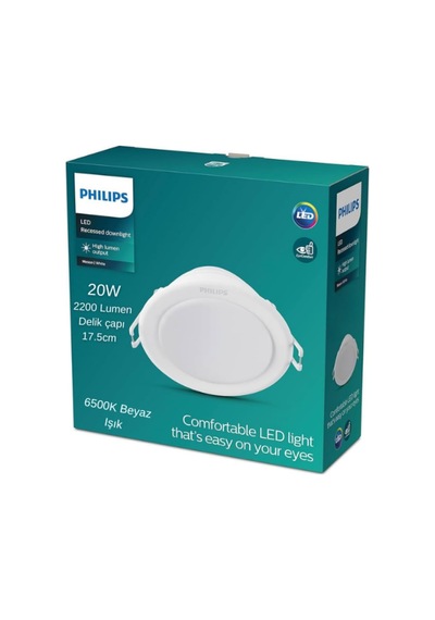 Tr Meson 59469 20w Downlight Spot 17.5cm Delik Çap 6500k Beyaz Işık 2200 Lümen Diğer