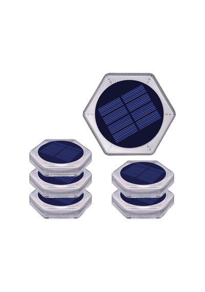 Upway 6'lı Güneş Enerjili Mavi Peyzaj Lambası - 20 Led Ip68 Su Geçirmez Kırılmaz Paslanmaz Mavi
