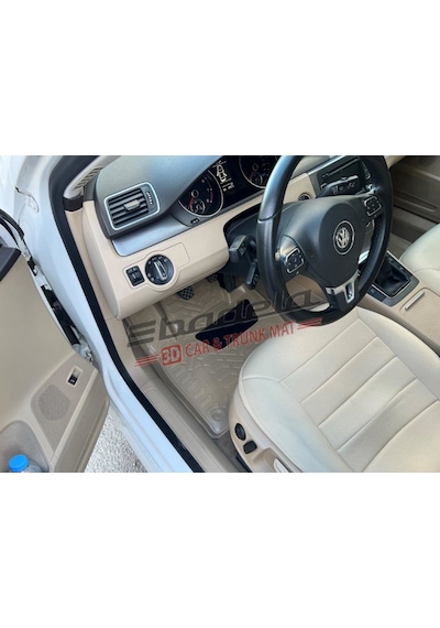 Volkswagen Passat B7 2011-2012 Arası 3d Kauçuk Havuzlu Bej Paspas