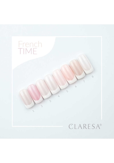Claresa Kalıcı Oje French Time Yarı Şeffaf Açık Pembe 03 5gr