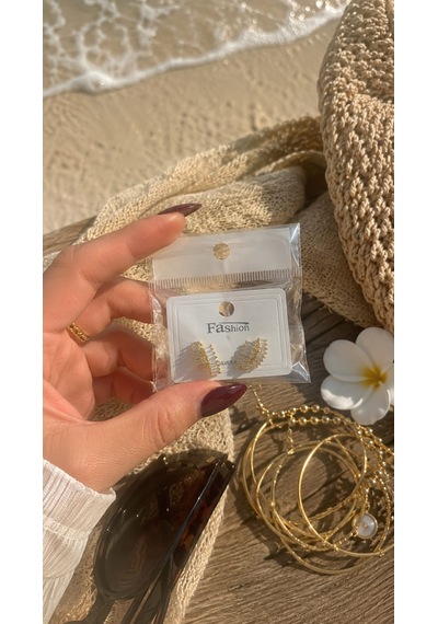 Luna Baget Gold Küpe Altın
