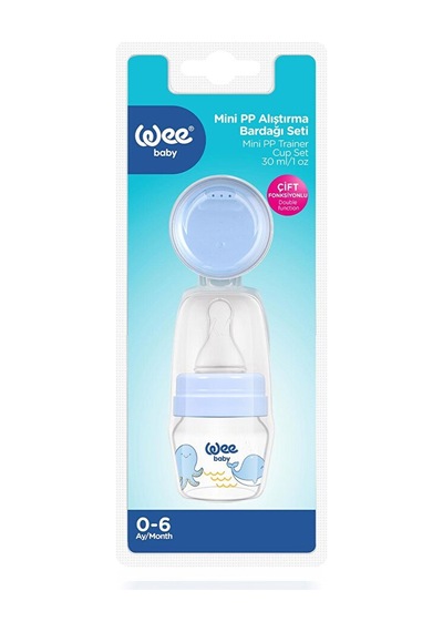 778 Wee Baby Mini Pp Alıştırma Bardağı Seti Mavi 30ml 5 Adet Çok Renkli