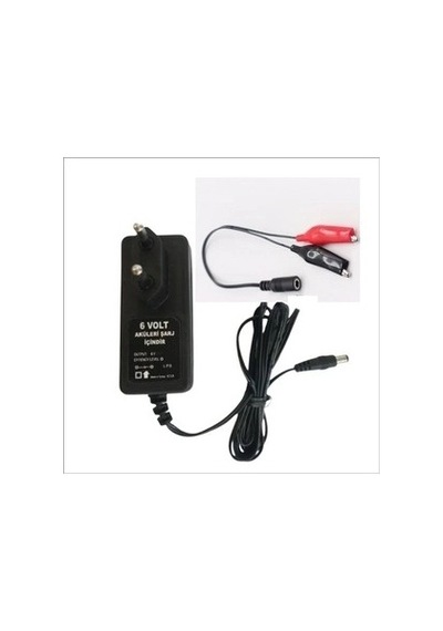 Akü Şarj Adaptörü 6 Volt 1 Amper Priz Tip Adaptör