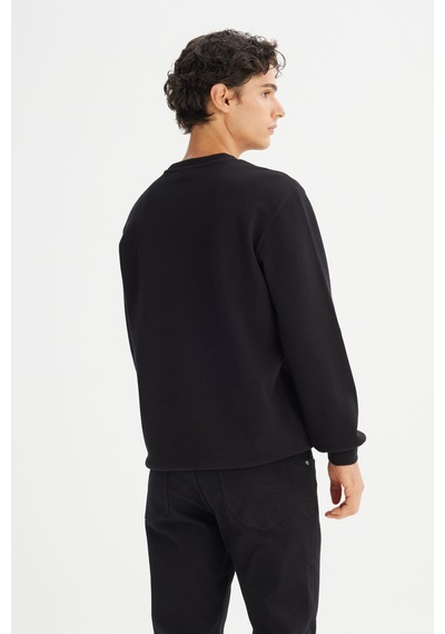 Lee Erkek Regular Fit Bisiklet Yaka Baskılı Siyah Sweatshirt-l2520308 Siyah