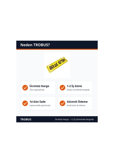 Trobus Vantuzlu Dekor Plaka Cam Süsü Bırak Gitsin Yazılı 22x7,5 Cm Sarı
