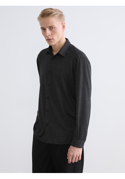 Lcw Vision Antrasit Regular Fit Erkek Dokulu Gömlek