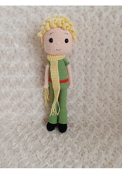 El Yapımı Amigurumi Küçük Prens /oyuncak/hediyelik/koleksiyonluk/sağlıklı Organik Oyuncak 30 Cm