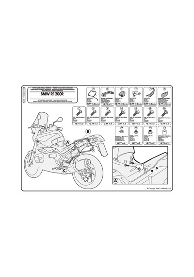 Givi Plxr5100 Bmw R 1200R 11-14 Yan Çanta Taşıyıcı