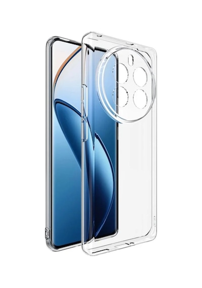 Realme 12 Pro Plus Uyumlu Şeffaf Silikon Kılıf - Kamera Korumalı Esnek Tam Koruma Kapak