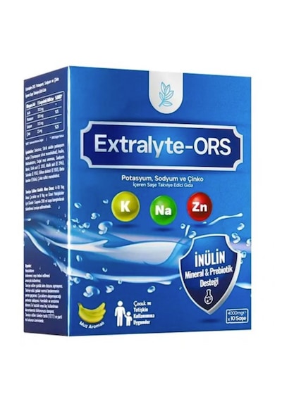 Extralyte-ors Potasyum Sodyum Çinko Takviye Edici Gıda 10 Saşe