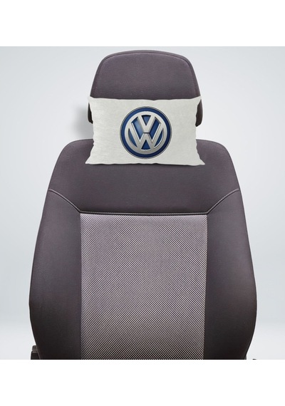 Bk Gift Volkswagen Tasarımlı Dikdörtgen Araç Koltuk Yastığı-1