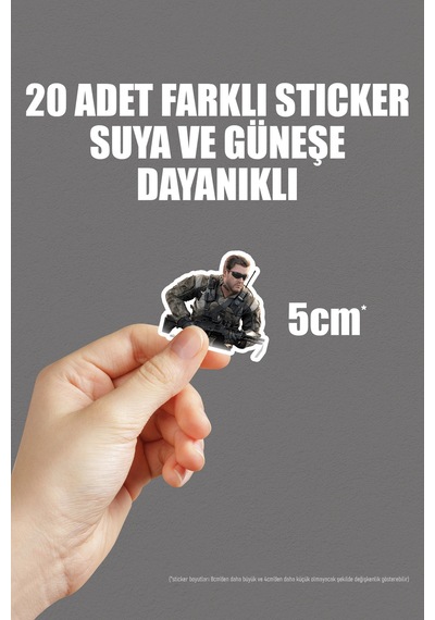 Call Of Duty Video Oyun Telefon Laptop Yapışkanlı Folyo Sticker Paketi 20 Adet Çok Renkli