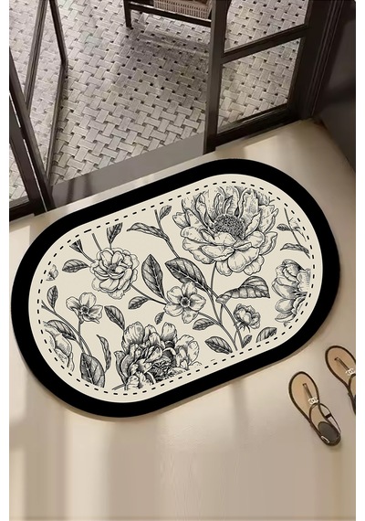 Rasse Tekli 60x100 Cm Banyo Paspas Seti, Kaydırmaz Tabanlı Djtbanyo Renkli