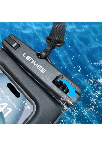 Universal Su Geçirmez Kılıf Lenyes Wb2002 Ip68 Sertifikalı Bıyun Askılı Max 6.7 İnç Siyah