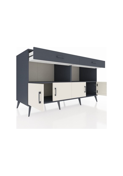 Kronos Konsol 2 Raflı 2 Çekmeceli 4 Kapaklı 176x59x99 Antrasit-aytaşı/antrasit Aytası/antrasıt - Antrasıt Kronos Konsol 2 Raflı 2 Çekmeceli 4 Kapaklı 176x59x99 Antrasit-aytaşı/antrasit Aytası/antrasıt - Antrasıt