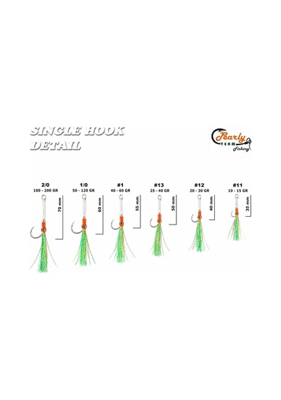 Pearly Team Fishing - Sıngle Hook 20gr - 30gr Turuncu - 929842467