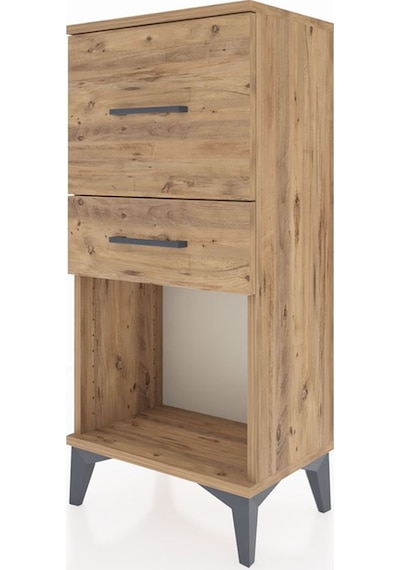 Arges Komodin 2 Çekmeceli 44x30x96 Çam-çam Çam