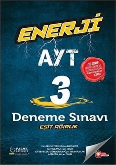 Palme Yayıncılık Enerji Ayt Eşit Ağırlık 3 Deneme Sınavı