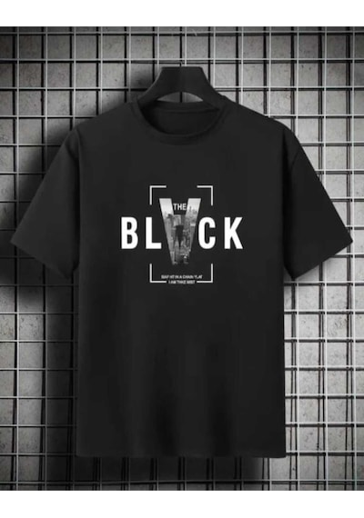 Kozia Outdoors Malkoçbey Siyah Baskılı Oversize Unisex Basic O Yaka T-shirt SIYAH