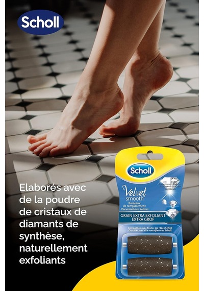 Scholl Scholl Velvet Smooth Express Pedi Crystal Diamonds Ekstra Soyma Taneciği 2 Yedek Rulo
